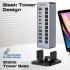 Promate GegaTower-60W, Fast Charge Multi-port USB-C Tower Hub with 5Gbps Data Transfer